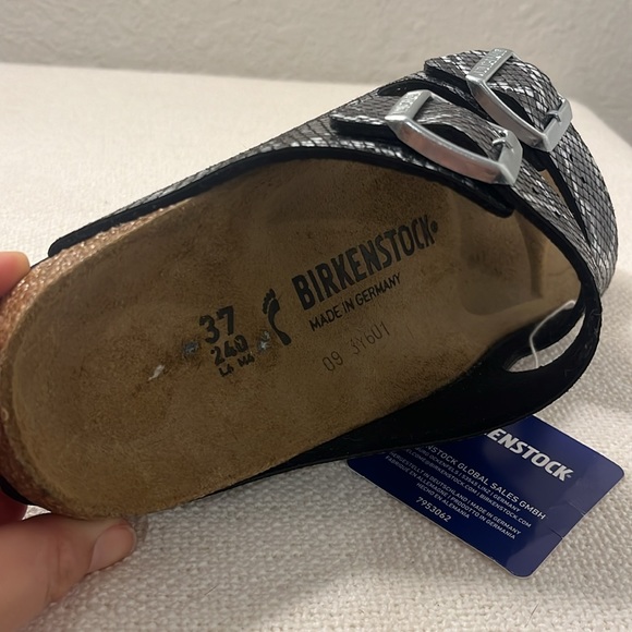BIRKENSTOCK Arizona slide sandals leather snake print size eur 37 L6 - Picture 9 of 11